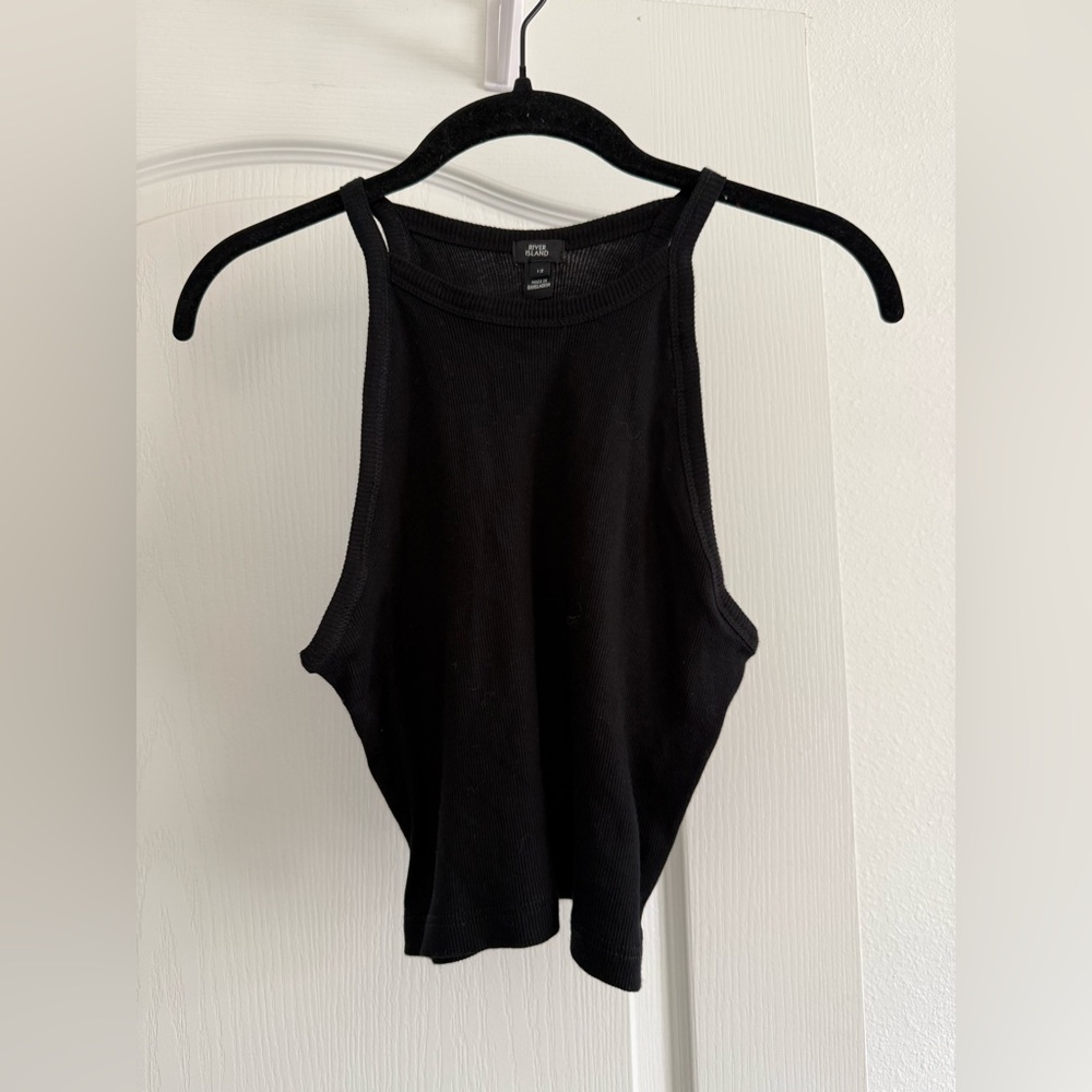 River Island Ribbed Racerback Tank SZ 8